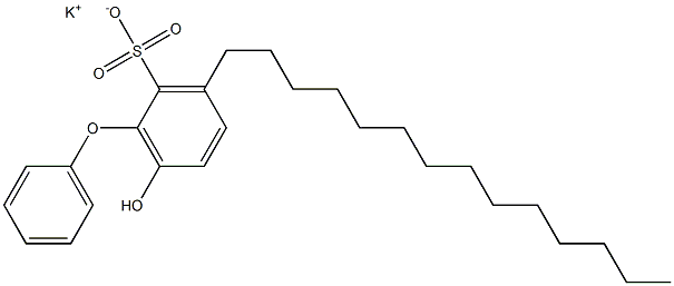 6-Hydroxy-3-tetradecyl[oxybisbenzene]-2-sulfonic acid potassium salt 구조식 이미지