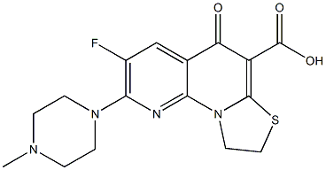 7-Fluoro-1,2-dihydro-8-(4-methyl-1-piperazinyl)-5-oxo-3-thia-9,9b-diaza-5H-benz[e]indene-4-carboxylic acid Structure