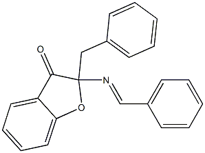 2-Benzyl-2-benzylideneaminobenzofuran-3(2H)-one 구조식 이미지