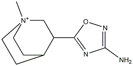 3-(3-Amino-1,2,4-oxadiazol-5-yl)-1-methylquinuclidin-1-ium 구조식 이미지