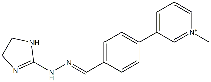 1-Methyl-3-[4-[2-[(4,5-dihydro-1H-imidazol)-2-yl]hydrazonomethyl]phenyl]pyridinium Structure