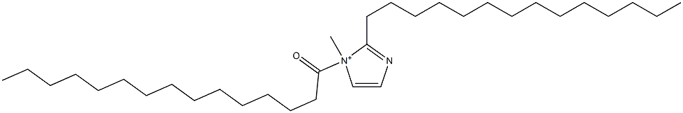 1-Methyl-1-pentadecanoyl-2-tetradecyl-1H-imidazol-1-ium Structure