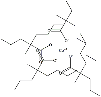 Cerium(IV)2-ethyl-2-methylheptanoatetris(2-methyl-2-propylhexanoate) 구조식 이미지