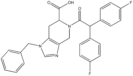 1-Benzyl-5-[bis(4-fluorophenyl)acetyl]-4,5,6,7-tetrahydro-1H-imidazo[4,5-c]pyridine-6-carboxylic acid Structure