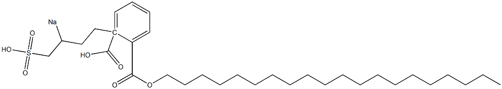 Phthalic acid 1-icosyl 2-(3-sodiosulfobutyl) ester Structure