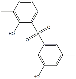 2,3'-Dihydroxy-3,5'-dimethyl[sulfonylbisbenzene] Structure