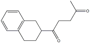 1-[(1,2,3,4-Tetrahydronaphthalen)-2-yl]pentane-1,4-dione 구조식 이미지