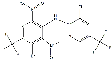 3-Chloro-5-trifluoromethyl-N-(3-bromo-4-trifluoromethyl-2,6-dinitrophenyl)pyridin-2-amine Structure