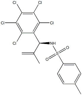 N-[(S)-1-(Pentachlorophenyl)-2-methyl-2-propenyl]-4-methylbenzenesulfonamide Structure