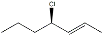 [2E,4R,(-)]-4-Chloro-2-heptene Structure