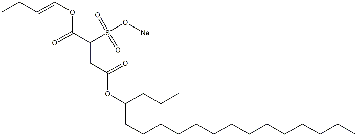 2-(Sodiosulfo)succinic acid 4-octadecyl 1-(1-butenyl) ester 구조식 이미지