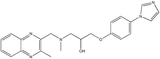 2-[4-(1H-Imidazol-1-yl)phenoxy]-1-[[N-(3-methyl-2-quinoxalinylmethyl)methylamino]methyl]ethanol Structure