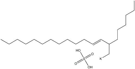 Sulfuric acid 2-hexyl-3-pentadecenyl=potassium ester salt 구조식 이미지