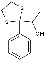 1-(2-Phenyl-1,3-dithiolan-2-yl)ethanol 구조식 이미지