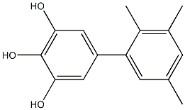 5-(2,3,5-Trimethylphenyl)benzene-1,2,3-triol 구조식 이미지