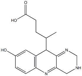 4-[(2,3,4,10-Tetrahydro-8-hydroxypyrimido[5,4-b]quinolin)-10-yl]pentanoic acid Structure