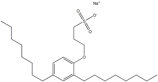 3-(2,4-Dioctylphenoxy)propane-1-sulfonic acid sodium salt Structure