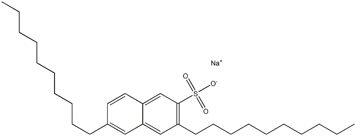3,6-Didecyl-2-naphthalenesulfonic acid sodium salt 구조식 이미지