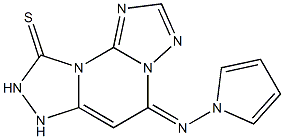 5-Pyrrolizinobis[1,2,4]triazolo[1,5-a:4',3'-c]pyrimidine-9(8H)-thione 구조식 이미지