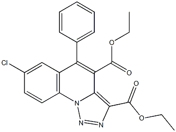 7-Chloro-5-phenyl[1,2,3]triazolo[1,5-a]quinoline-3,4-dicarboxylic acid diethyl ester 구조식 이미지