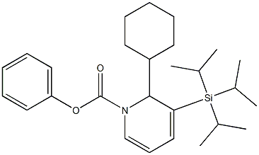 1,2-Dihydro-2-cyclohexyl-3-(triisopropylsilyl)pyridine-1-carboxylic acid phenyl ester Structure