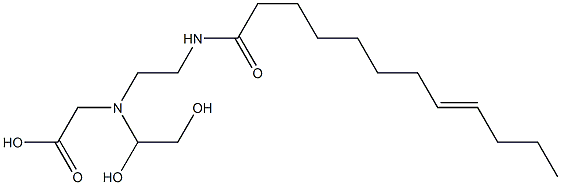 N-(1,2-Dihydroxyethyl)-N-[2-(8-dodecenoylamino)ethyl]aminoacetic acid Structure