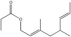 Propionic acid 3,5-dimethyl-2,6-octadienyl ester 구조식 이미지