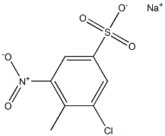 3-Chloro-4-methyl-5-nitrobenzenesulfonic acid sodium salt Structure