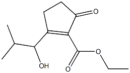 5-Oxo-2-(1-hydroxy-2-methylpropyl)-1-cyclopentene-1-carboxylic acid ethyl ester 구조식 이미지