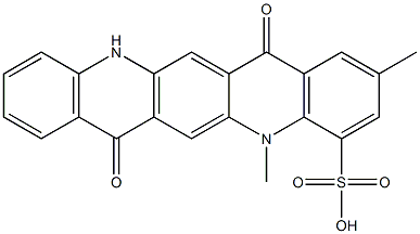 5,7,12,14-Tetrahydro-2,5-dimethyl-7,14-dioxoquino[2,3-b]acridine-4-sulfonic acid Structure
