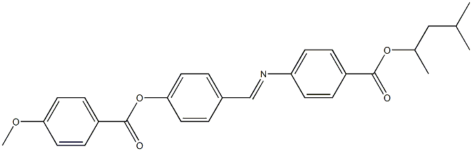 4-[4-(4-Methoxybenzoyloxy)benzylideneamino]benzoic acid (1,3-dimethylbutyl) ester 구조식 이미지