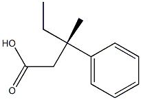 (S)-3-Methyl-3-phenylpentanoic acid 구조식 이미지