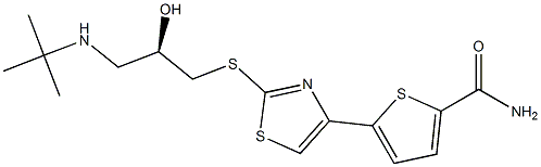 5-[2-[[(R)-3-[(1,1-Dimethylethyl)amino]-2-hydroxypropyl]thio]-4-thiazolyl]-2-thiophenecarboxamide Structure