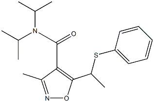 3-Methyl-4-(diisopropylcarbamoyl)-5-[1-(phenylthio)ethyl]isoxazole Structure