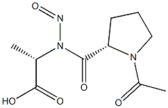 N-Nitroso-N-(N-acetyl-L-prolyl)-L-alanine Structure