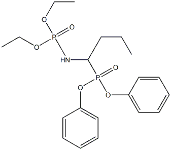 N-[1-[Bis(phenoxy)phosphinyl]butyl]amidophosphoric acid diethyl ester 구조식 이미지