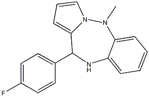 5-Methyl-11-(4-fluorophenyl)-10,11-dihydro-5H-pyrrolo[1,2-b][1,2,5]benzotriazepine 구조식 이미지
