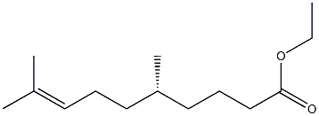 [R,(+)]-5,9-Dimethyl-8-decenoic acid ethyl ester 구조식 이미지