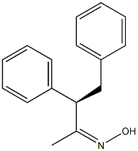 [R,(-)]-3,4-Diphenyl-2-butanoneoxime 구조식 이미지