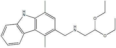 2-[[(1,4-Dimethyl-9H-carbazol-3-yl)methyl]amino]acetaldehyde diethyl acetal Structure