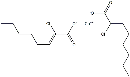 Bis(2-chloro-2-octenoic acid)calcium salt Structure