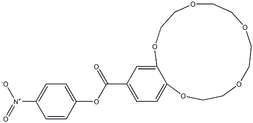 6,7,9,10,12,13,15,16-Octahydro-5,8,11,14,17-pentaoxa-5H-benzocyclopentadecene-2-carboxylic acid 4-nitrophenyl ester 구조식 이미지