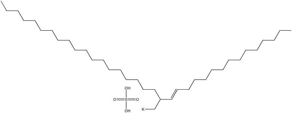 Sulfuric acid 2-(1-pentadecenyl)henicosyl=potassium ester salt Structure