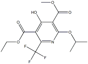 4-Hydroxy-6-(isopropoxy)-2-(trifluoromethyl)pyridine-3,5-dicarboxylic acid 3-ethyl 5-methyl ester 구조식 이미지