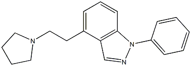 1-Phenyl-4-[2-(pyrrolidin-1-yl)ethyl]-1H-indazole Structure