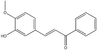 (E)-1-(3-Hydroxy-4-methoxyphenyl)-3-phenyl-1-propene-3-one 구조식 이미지