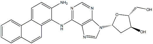 N-(2-Aminophenanthren-1-yl)-2'-deoxyadenosine 구조식 이미지