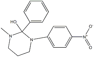 Hexahydro-1-methyl-2-phenyl-3-(4-nitrophenyl)pyrimidin-2-ol Structure