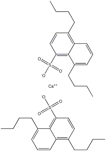 Bis(4,8-dibutyl-1-naphthalenesulfonic acid)calcium salt Structure