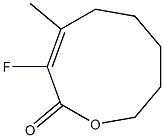 (E)-3-Fluoro-4-methyl-1-oxacyclonona-3-en-2-one 구조식 이미지